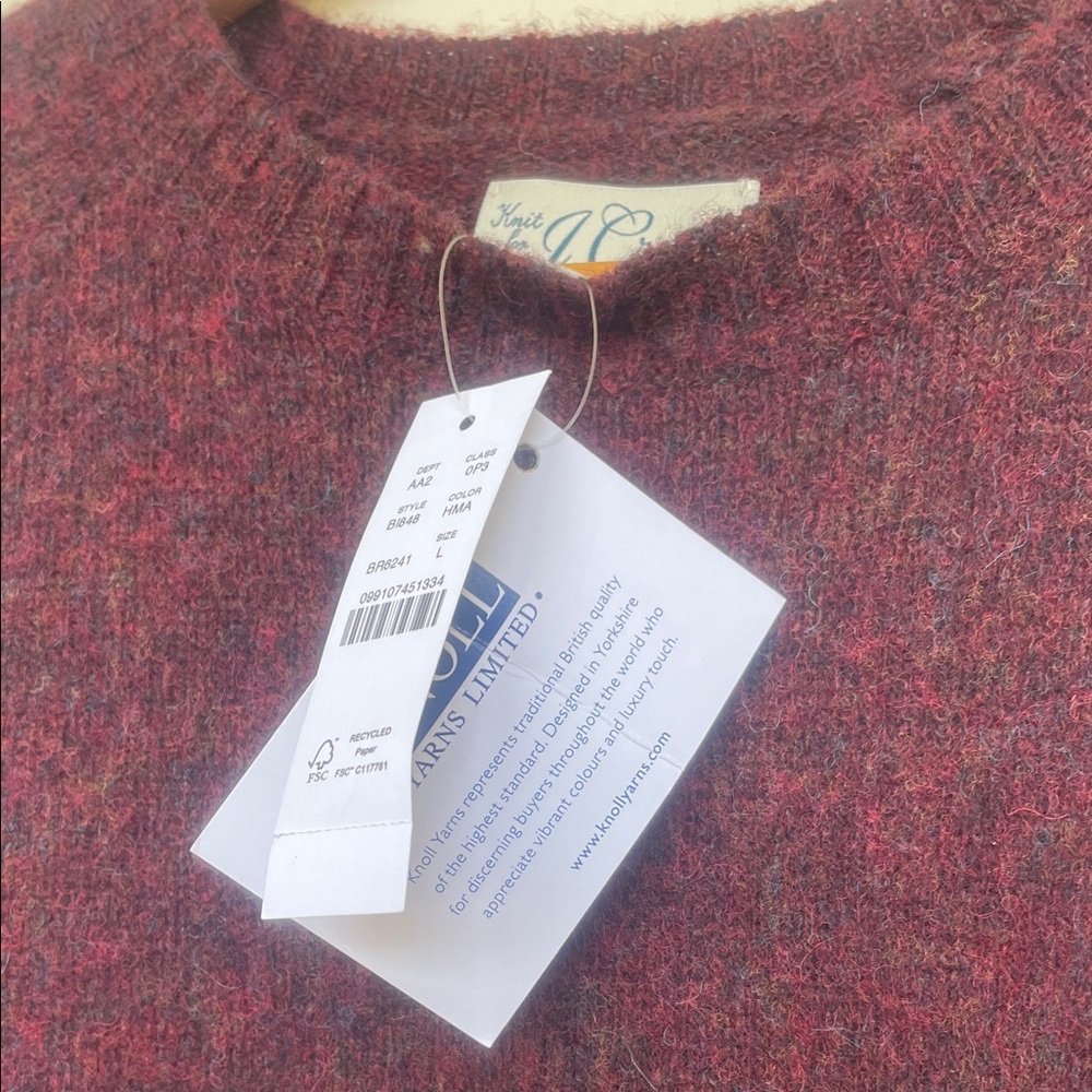 Soft-washed wool saddle-sleeve sweater